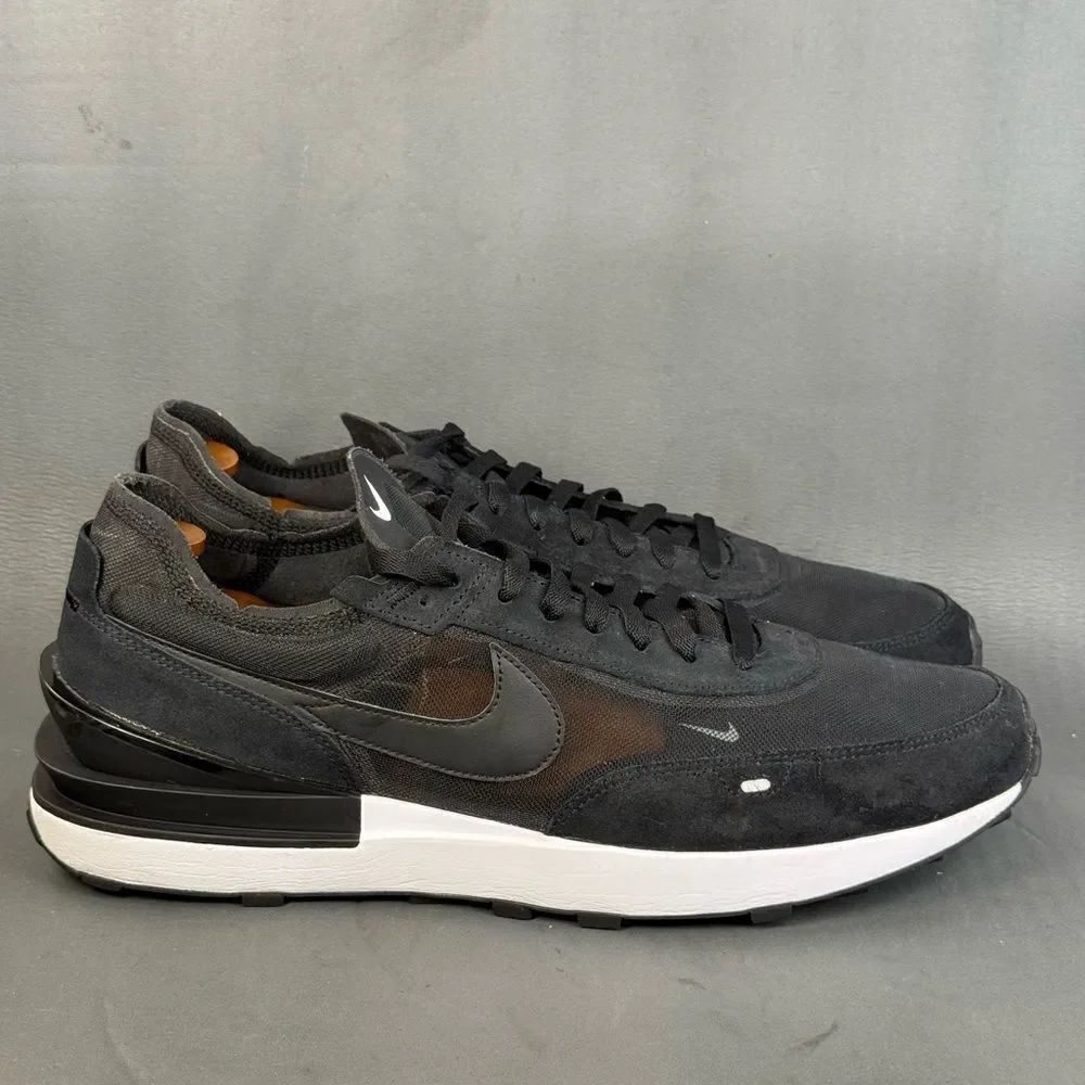 Nike Waffle One Black White athletic sneaker shoes men’s size 15
